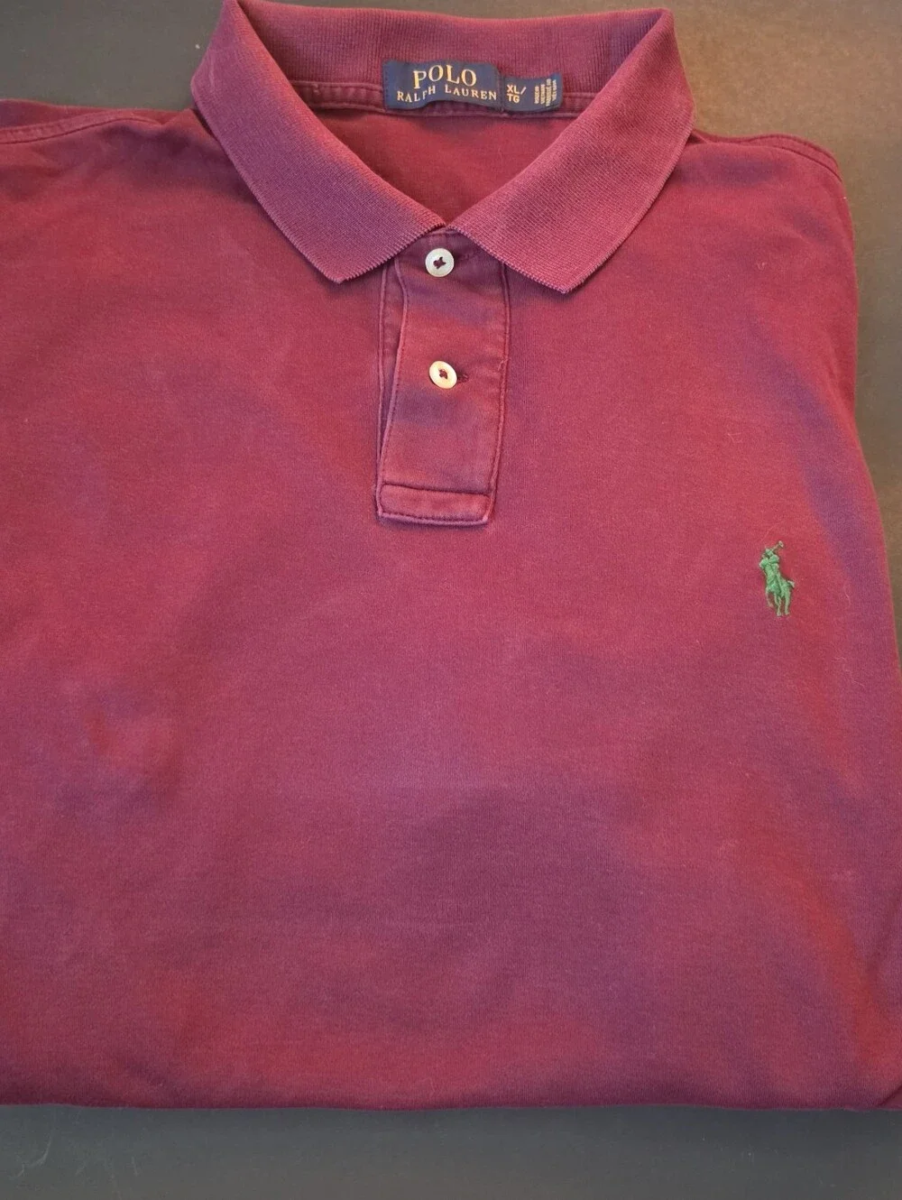 Polo by Ralph Lauren Men’s Wine Polo with Green Pony